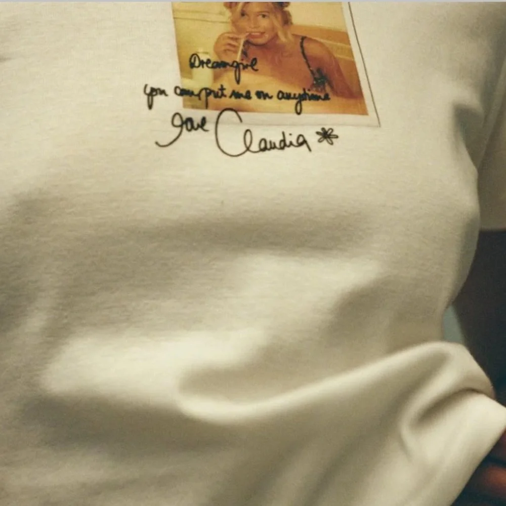Realisation Par X Claudia Schiffer White Graphic Tee. - Picture 2 of 5